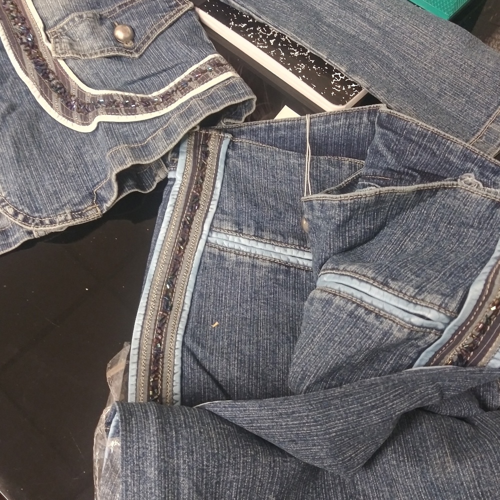 Denim pants and jacket